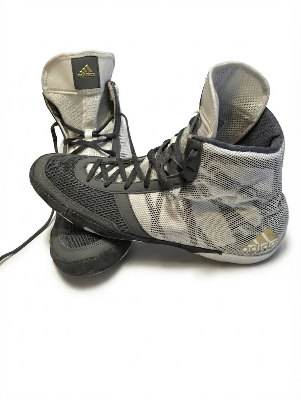 Adidas Pretereo III Wrestling Shoes Men's Size 11 Grey Gold BB3298